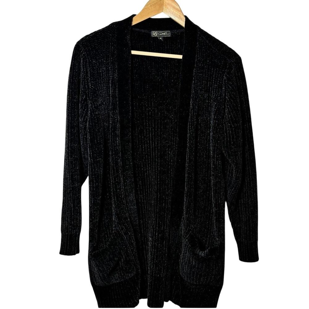 DG2 by Diane Gilman Women's Heathered Chenille Cardigan Sweater Size: M